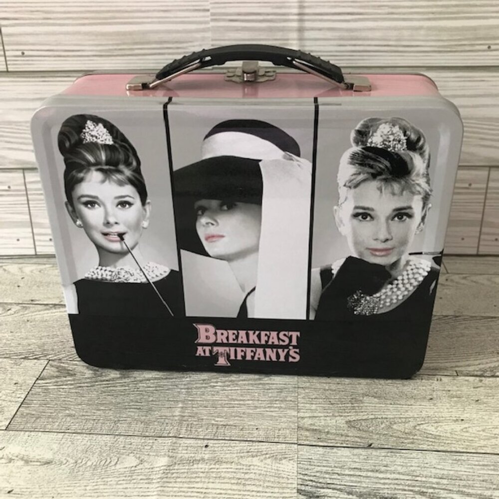 Breakfast at Tiffany's Themed Lunch Box - Black, White, Pink